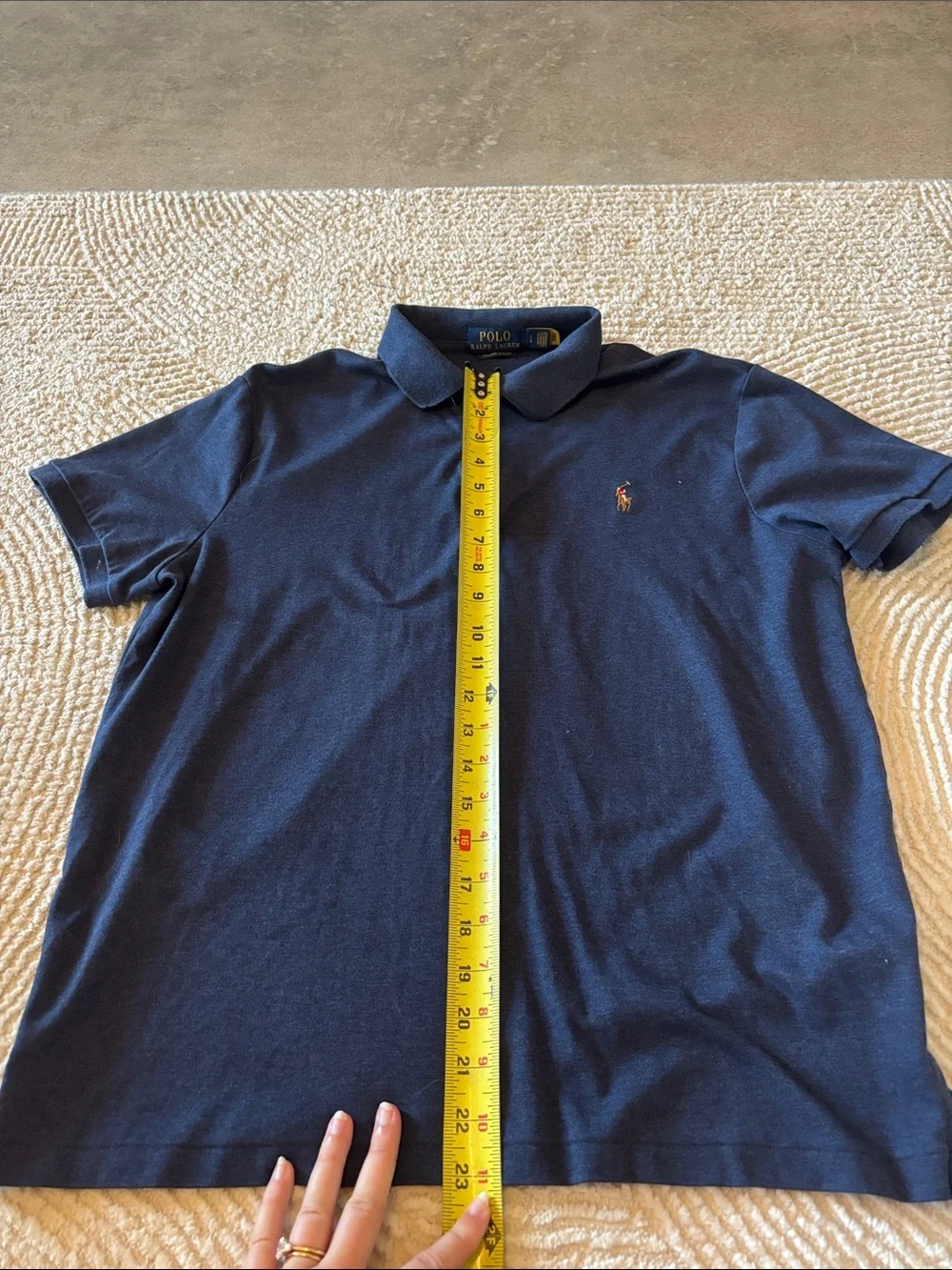 Polo by Ralph Lauren Men’s Dark Blue Short-Sleeve Polo with Embroidered Pony